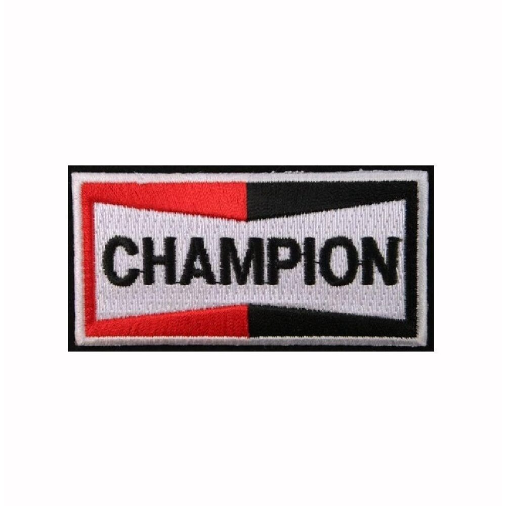 Champion Spark Plug Embroidered Iron On Sew Patch NEW Fast Ship